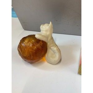 Avon Kitten Petite Decanter Full Sonnet Cologne Orig. Box Vintage Tan 3